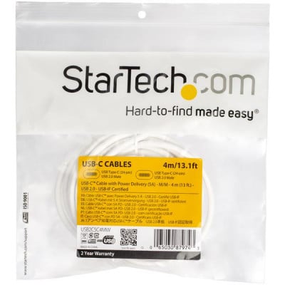 StarTech Cable USB-C w&#47;5A PD - USB 2.0 - 4m 13ft