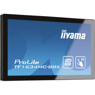 iiyama ProLite TF1634MC-B8X computer monitor 39,6 cm (15.6") 1920 x 1080 Pixels Full HD LED Touchscreen Multi-gebruiker Zwart