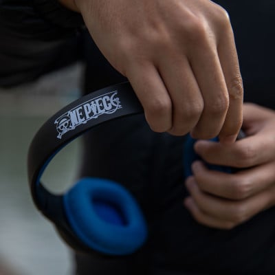 Konix One Piece Headset Wired & Wireless Head-band Gaming Bluetooth Black, Blue
