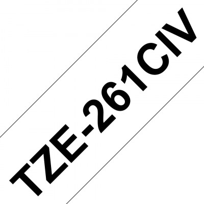 Brother TZE261CIV labelprinter-tape Zwart op wit