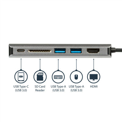 StarTech Adapter Multiport USB C - HDMI - SD PD
