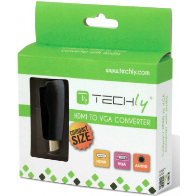 TECHLY MINI ADAPTER HDMI TO VGA ADAPTER WITH AUDIO