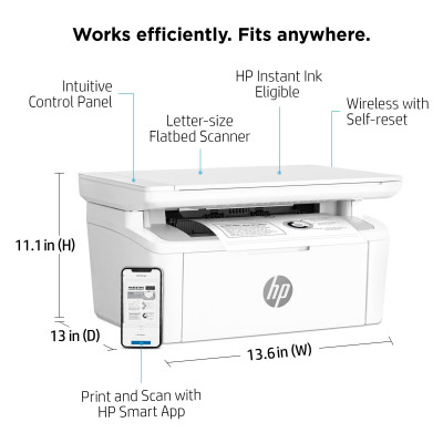 HP LaserJet MFP M140w Printer Laser A4 600 x 600 DPI 20 ppm Wifi