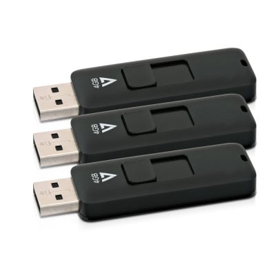V7 VF24GAR-3PK-3E USB flash drive 4 GB USB Type-A 2.0 Zwart