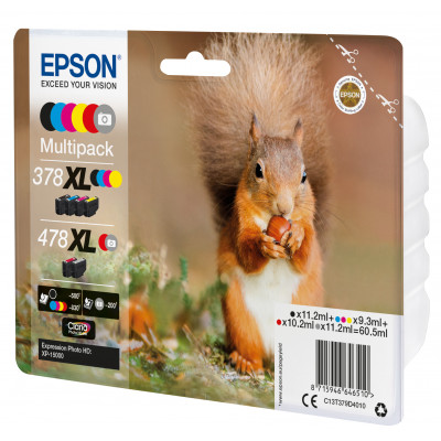 Epson Ink&#47;378XL+478XL Squirrel CMYKRG