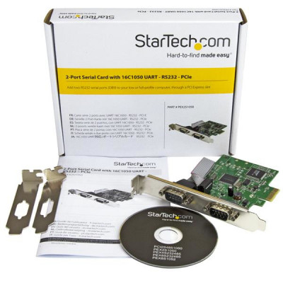 StarTech 2-Port PCIe Serial Card w&#47;16C1050 UART