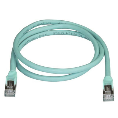 StarTech 1m Aqua Cat6a Ethernet Cable - STP