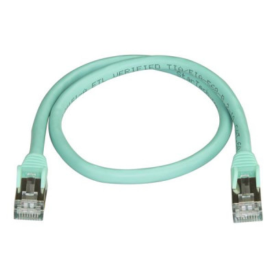 StarTech 0.5m Aqua Cat6a Ethernet Cable - STP