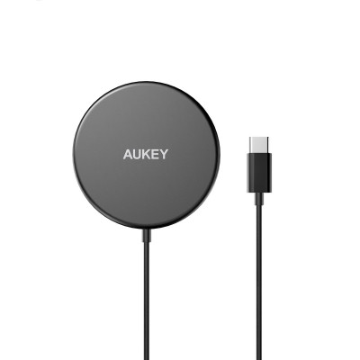 Aukey - Aircore 15W Magnetic Wireless Charger Black - Power Supply