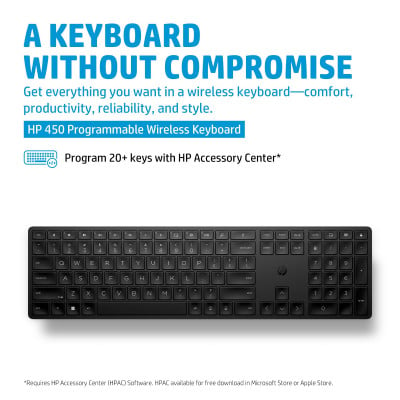 HP 450 Wireless BLK Programmable Keyboard  BEL 4R184AA#AC0