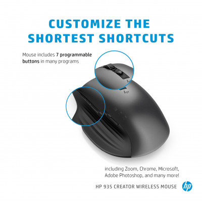 HP 930 Creator Wireless mouse Right-hand Bluetooth 3000 DPI