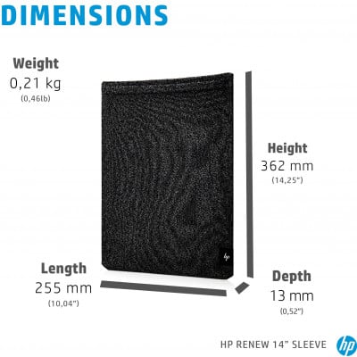 HP Renew 14 Laptop Sleeve notebook case 35.6 cm (14") Sleeve case Black