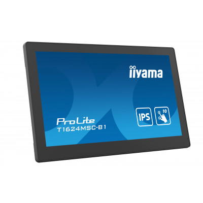 iiyama T1624MSC-B1 Signage Display Interactive flat panel 39.6 cm (15.6") IPS 450 cd/m² Full HD Black Touchscreen 24/7