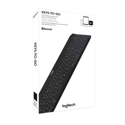 Logitech Keys-To-Go Black Bluetooth QWERTZ Swiss