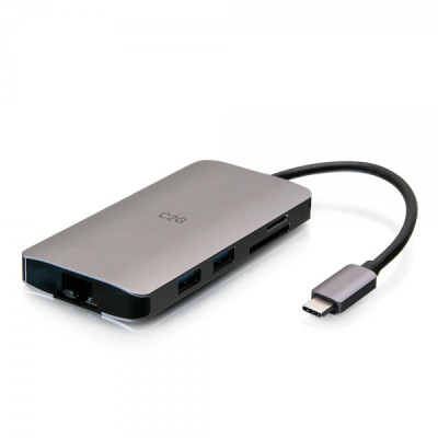 C2G C2G54458 notebook dock & poortreplicator Bedraad USB 3.2 Gen 1 (3.1 Gen 1) Type-C Grijs