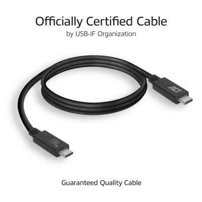 ACT AC7431 USB cable 1 m USB4 Gen 2x2 USB C Black