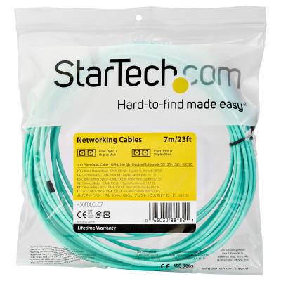 StarTech.com 450FBLCLC7 câble de fibre optique Couleur aqua