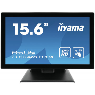 iiyama ProLite T1634MC-B8X computer monitor 39.6 cm (15.6") 1920 x 1080 pixels Full HD LED Touchscreen Multi-user Black