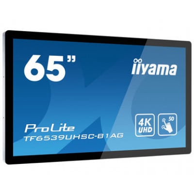 iiyama TF6539UHSC-B1AG tableau blanc interactif et accessoire 165,1 cm (65") 3840 x 2160 pixels Écran tactile Noir USB