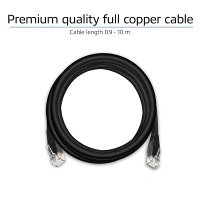 ACT AC4002 networking cable Black 2 m Cat6 U/UTP (UTP)