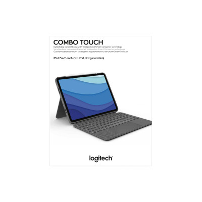 Logitech Combo Touch Grijs Smart Connector QWERTY US International
