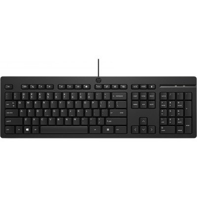 HP 125 Wired Keyboard clavier USB QWERTY Anglais Noir