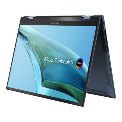 ASUS ZenBook S 13 Flip OLED UP5302ZA-LX106W i7-1260P Hybride (2-in-1) 33,8 cm (13.3") Touchscreen 2.8K Intel® Core™ i7 16 GB LPDDR5-SDRAM 1000 GB SSD Wi-Fi 6E (802.11ax) Windows 11 Home Blauw, Wit