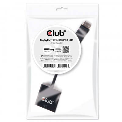 CLUB3D CAC-2070 changeur de genre de câble Noir