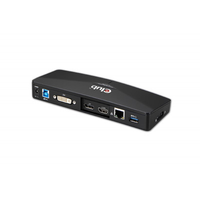 CLUB3D SenseVision USB3.0 4K Docking Station Avec fil USB 3.2 Gen 1 (3.1 Gen 1) Type-A Noir