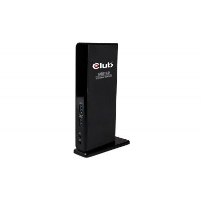 CLUB3D SenseVision USB3.0 Dual Display Docking Station Wired USB 3.2 Gen 1 (3.1 Gen 1) Type-A Black