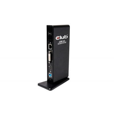 CLUB3D SenseVision USB3.0 Dual Display Docking Station Avec fil USB 3.2 Gen 1 (3.1 Gen 1) Type-A Noir