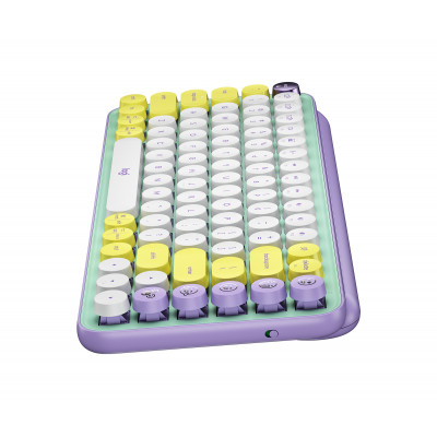 Logitech POP Keys Wireless Mechanical With Emoji Keys keyboard Bluetooth AZERTY French Mint colour