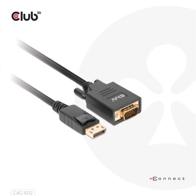 CLUB3D CAC-1012 video kabel adapter 2 m VGA (D-Sub) Zwart