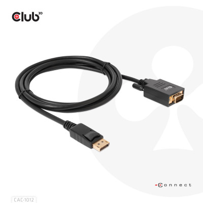 CLUB3D CAC-1012 video cable adapter 2 m VGA (D-Sub) Black