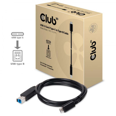 CLUB3D CAC-1524 USB cable USB 3.1 Gen2 Type C USB B Black