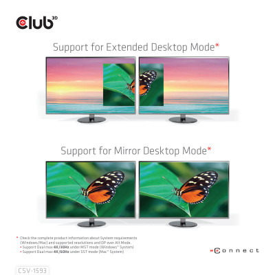 CLUB3D CSV-1593 hub & concentrateur USB 3.2 Gen 1 (3.1 Gen 1) Type-C 16200 Mbit/s Métallique