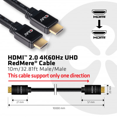 CLUB3D CAC-2313 câble HDMI HDMI Type A (Standard) Noir