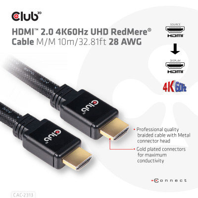 CLUB3D CAC-2313 HDMI cable HDMI Type A (Standard) Black