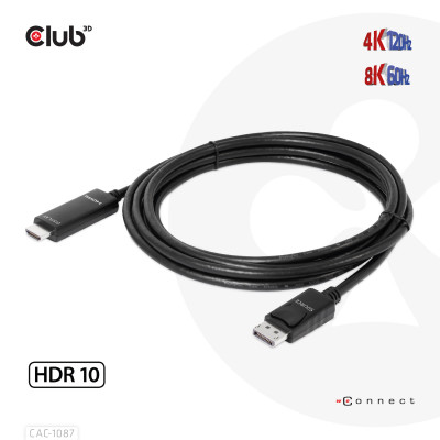CLUB3D CAC-1087 video cable adapter Black
