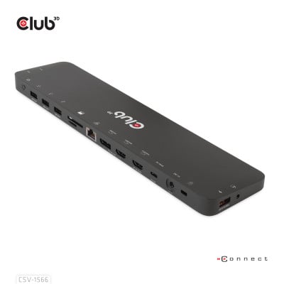 CLUB3D CSV-1566 notebook dock/port replicator Docking USB 3.2 Gen 1 (3.1 Gen 1) Type-C Black