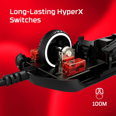 HyperX Pulsefire Haste 2 - Gaming (Black) mouse Ambidextrous USB Type-A 26000 DPI