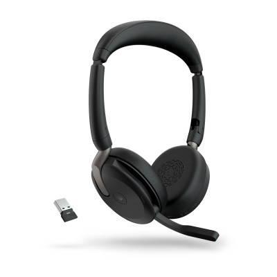 Jabra Evolve2 65 Flex Headset Wired & Wireless Head-band Office/Call center Bluetooth Black