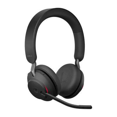 Jabra Evolve2 65, MS Stereo Headset Wireless Head-band Office/Call center USB Type-A Bluetooth