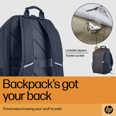 HP Travel 18 Liter 15.6 Iron Grey Laptop Backpack sac à dos Sac à dos de voyage Bleu, Gris Polyester