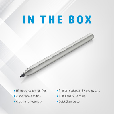 HP Wireless Rechargeable USI Pen stylus pen 20 g Silver