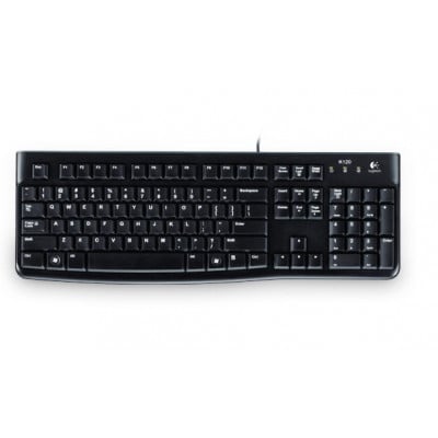 Logitech K120 Corded keyboard USB QWERTZ German Black