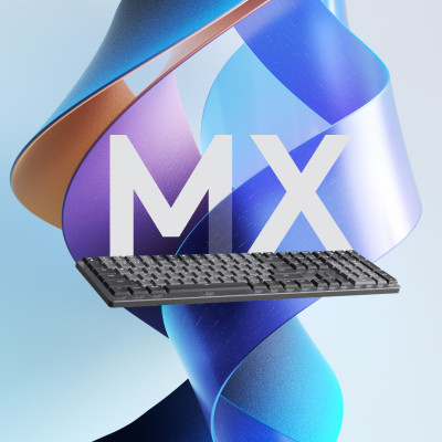 Logitech MX Mechanical clavier RF sans fil + Bluetooth QWERTY US International Graphite, Gris