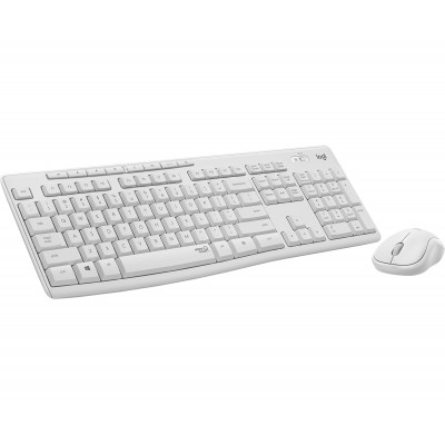 Logitech MK295 Silent Wireless Combo keyboard Mouse included USB QWERTZ German White