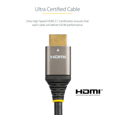 StarTech.com HDMM21V4M câble HDMI HDMI Type A (Standard) Noir, Gris