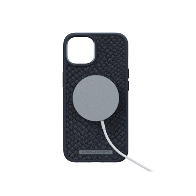 Njord byELEMENTS Salmon Leather Magsafe mobiele telefoon behuizingen 15,5 cm (6.1") Hoes Zwart